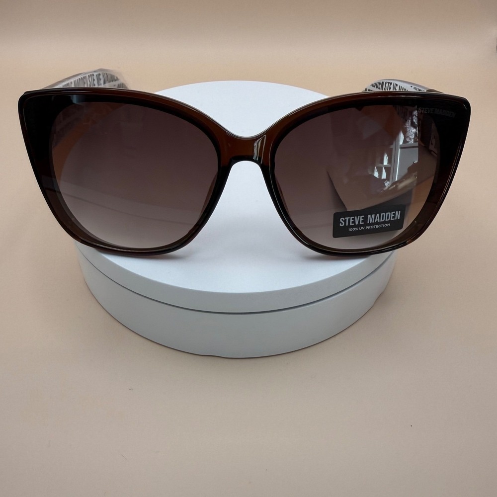 Steve Madden Shelbea Brown Gradient Square Sunglasses X17701 60-13-140